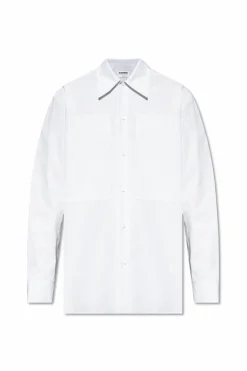 JIL SANDER WHITE Striped shirt