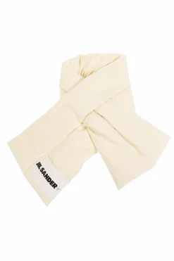 JIL SANDER+ YELLOW Down scarf with logo
