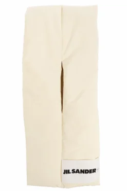 JIL SANDER+ YELLOW Down scarf with logo