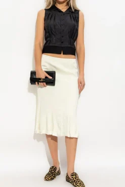 JIL SANDER YELLOW Skirt with stitching