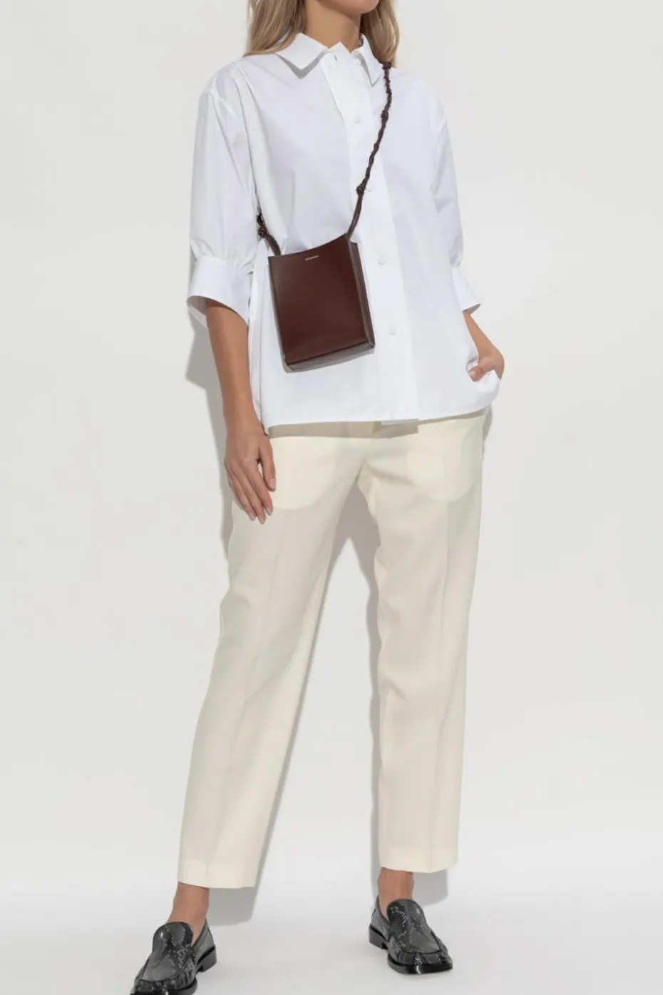JIL SANDER YELLOW Wool Pants