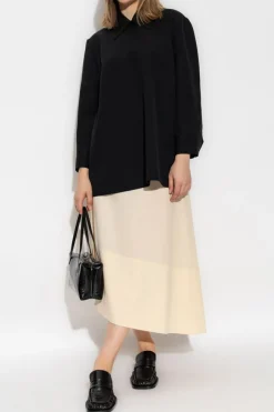 JIL SANDER YELLOW Wool skirt