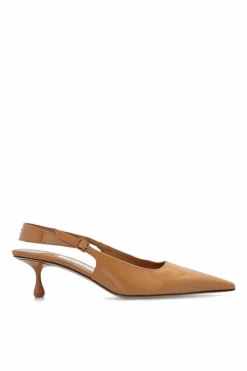 Jimmy Choo beige ‘Amel’ patent pumps