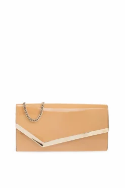 Jimmy Choo beige ‘Emmie’ patent clutch