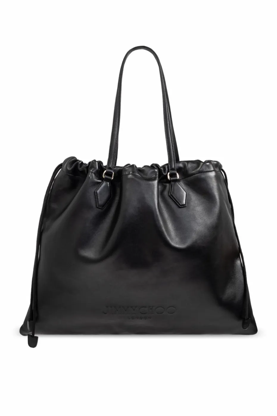 Jimmy Choo BLACK "Drawstring Large" shopper bag