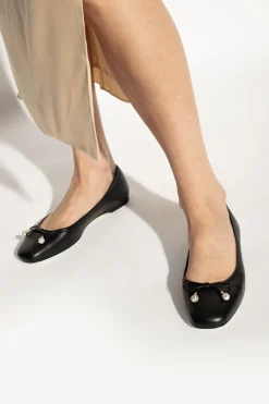 Jimmy Choo BLACK ‘Elme’ leather ballet flats
