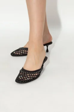 Jimmy Choo BLACK "Pixie" heeled mules