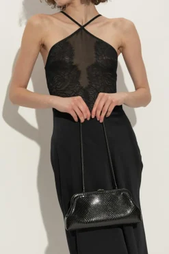 Jimmy Choo BLACK "Skylar" clutch