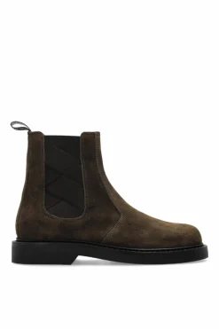 Jimmy Choo BROWN Suede Chelsea boots `Reggie`