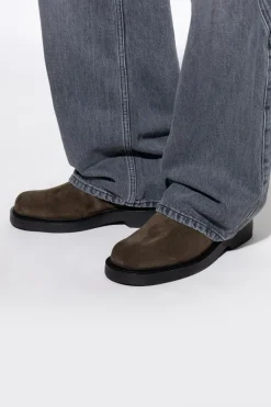 Jimmy Choo BROWN Suede Chelsea boots `Reggie`