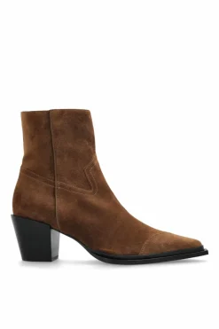 Jimmy Choo BROWN Suede heeled ankle boots Cece AB