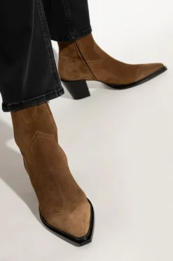 Jimmy Choo BROWN Suede heeled ankle boots Cece AB