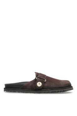 Jimmy Choo BROWN Suede mules Fayence