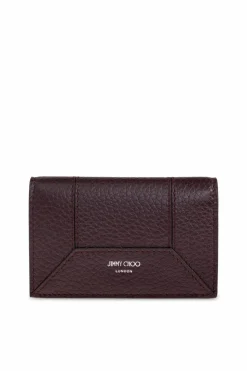 Jimmy Choo BURGUNDY Leather card holder