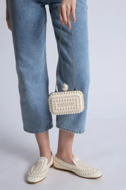 Jimmy Choo cream ‘Cloud’ shoulder bag