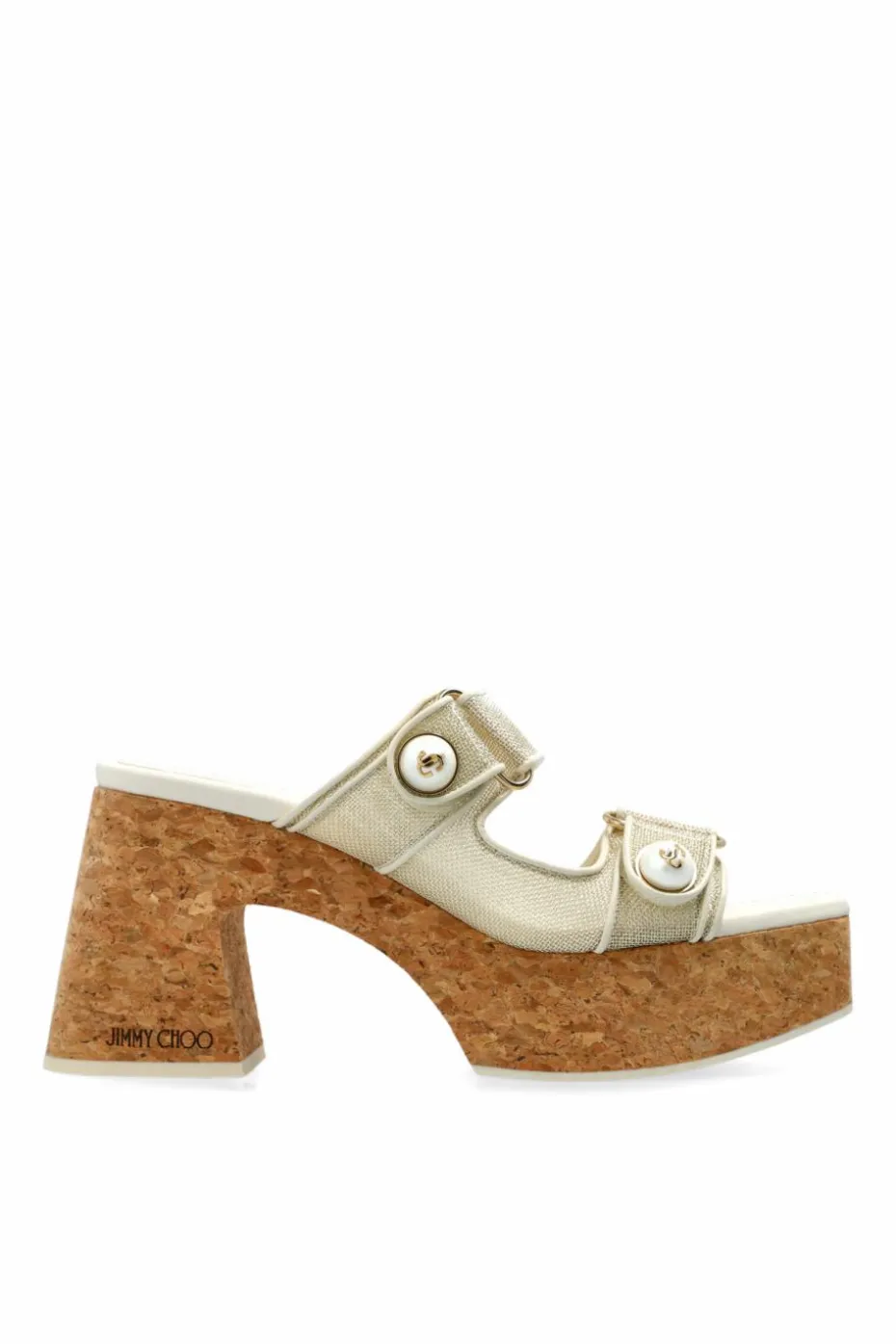 Jimmy Choo cream Platform sandals Fayence