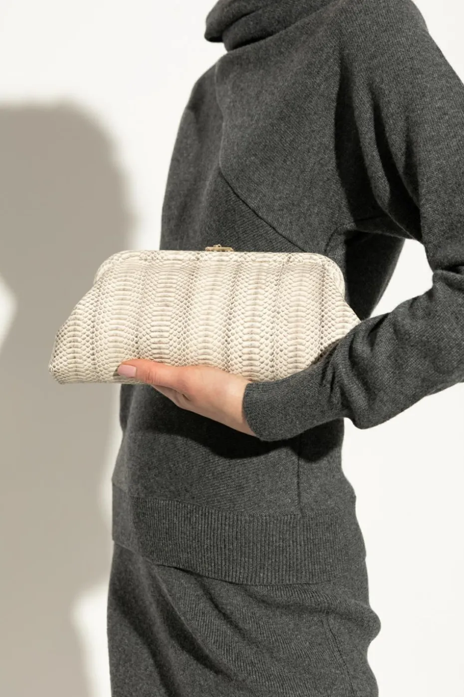 Jimmy Choo cream "Skylar" clutch