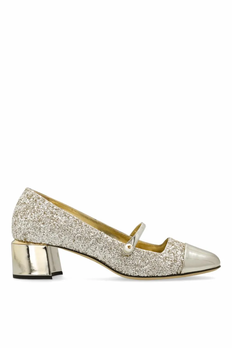 Jimmy Choo GOLD Glitter high heels 'Elisa'