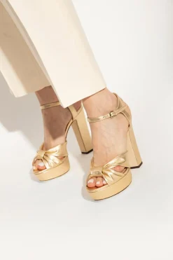 Jimmy Choo GOLD ‘Heloise’ platform sandals