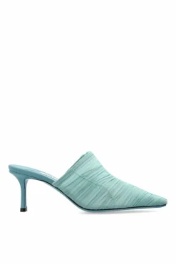 Jimmy Choo light blue Lotta heeled mules