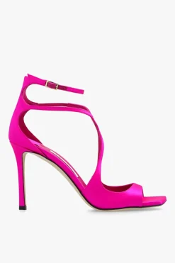 Jimmy Choo PINK ’Azia’ satin heeled sandals