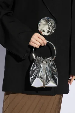 Jimmy Choo SILVER ‘Bon Bon’ bucket shoulder bag