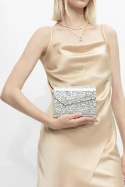 Jimmy Choo SILVER ‘Candy’ clutch