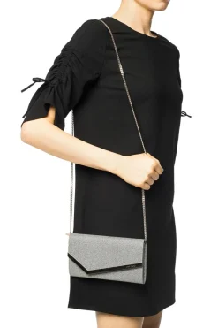 Jimmy Choo SILVER 'Emmie' shoulder bag