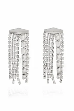 Jimmy Choo SILVER Tassel earrings