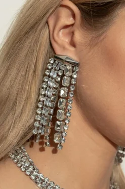 Jimmy Choo SILVER Tassel earrings