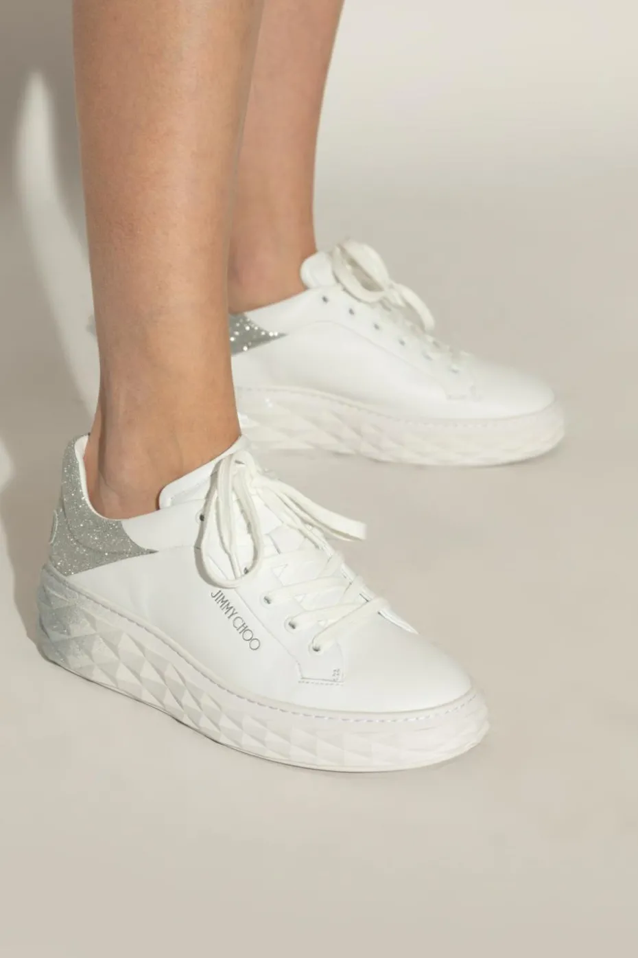 Jimmy Choo WHITE Diamond sneakers