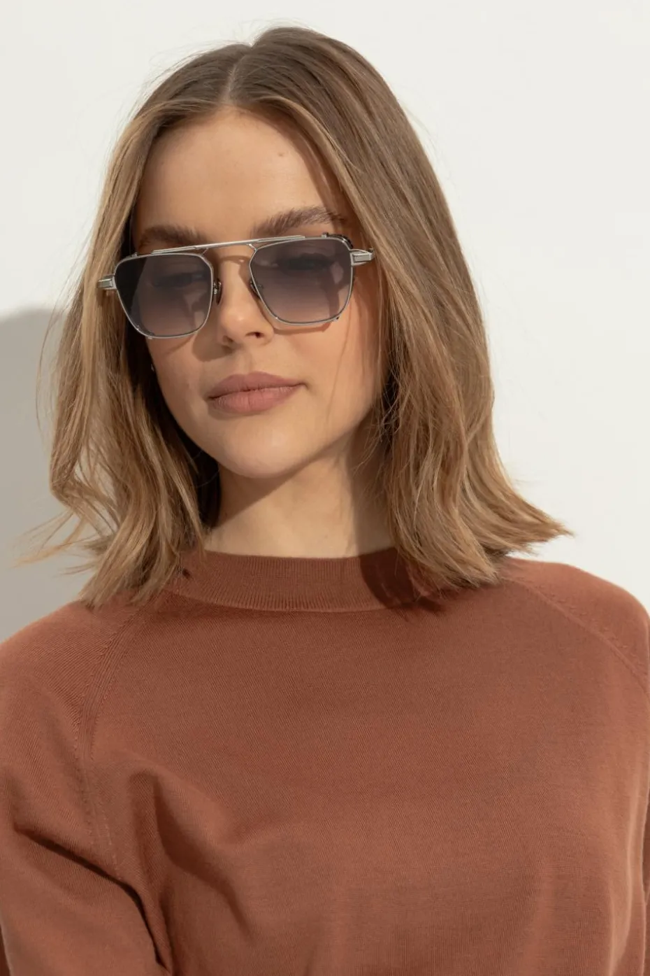 John Dalia SILVER Sunglasses 'Scotty'