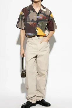 JW Anderson beige Pants with logo