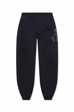 JW Anderson BLACK Track pants with logo