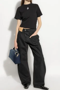 JW Anderson BLACK T-shirt with logo