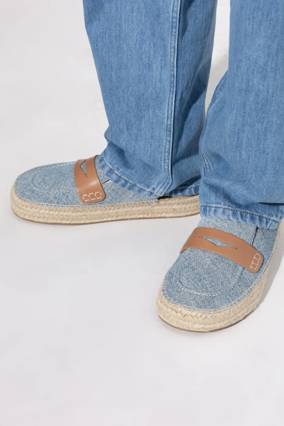 JW Anderson BLUE Denim Slide Sandals