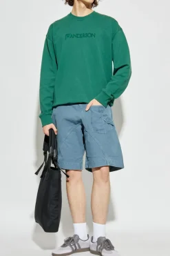 JW Anderson BLUE Logo shorts