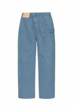 JW Anderson BLUE Pants with logo