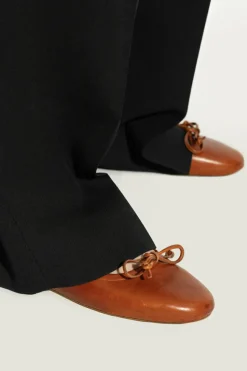 JW Anderson BROWN Leather Ballet Flats