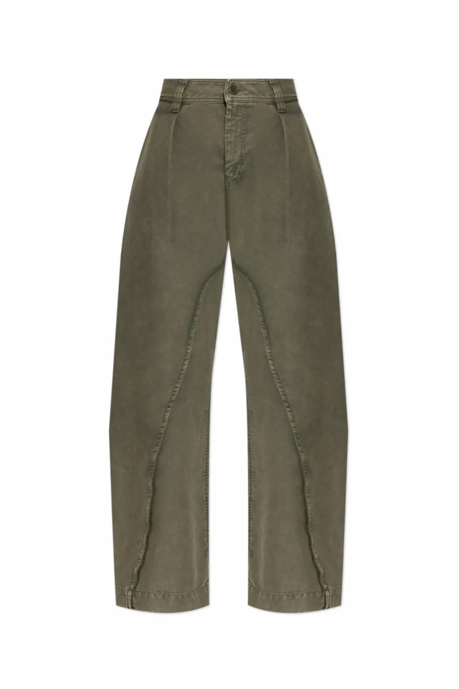 JW Anderson GREEN Trousers with seam detailing on the legs