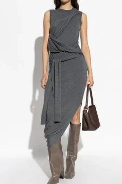 JW Anderson GREY Asymmetric dress with tie