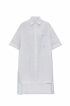 JW Anderson GREY Dress with striped pattern