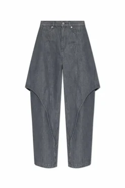 JW Anderson GREY Jeans with logo