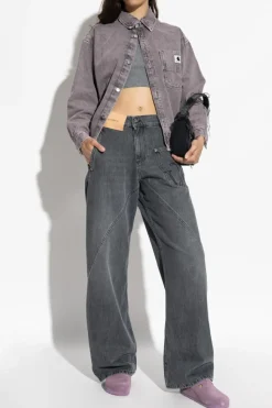 JW Anderson GREY Jeans with embroidered logo