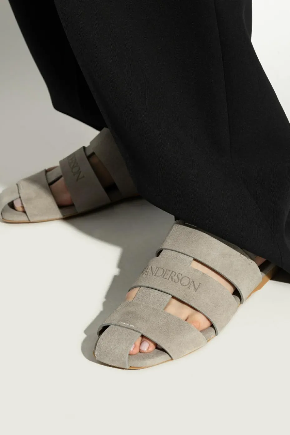 JW Anderson GREY Suede Sandals