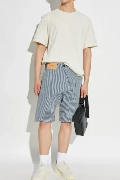 JW Anderson NAVY BLUE Striped shorts