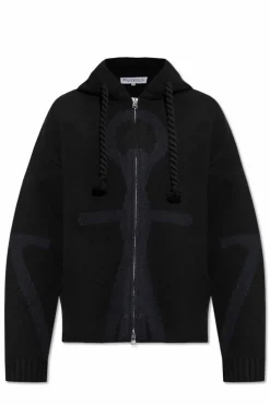 JW Anderson NAVY BLUE Wool cardigan