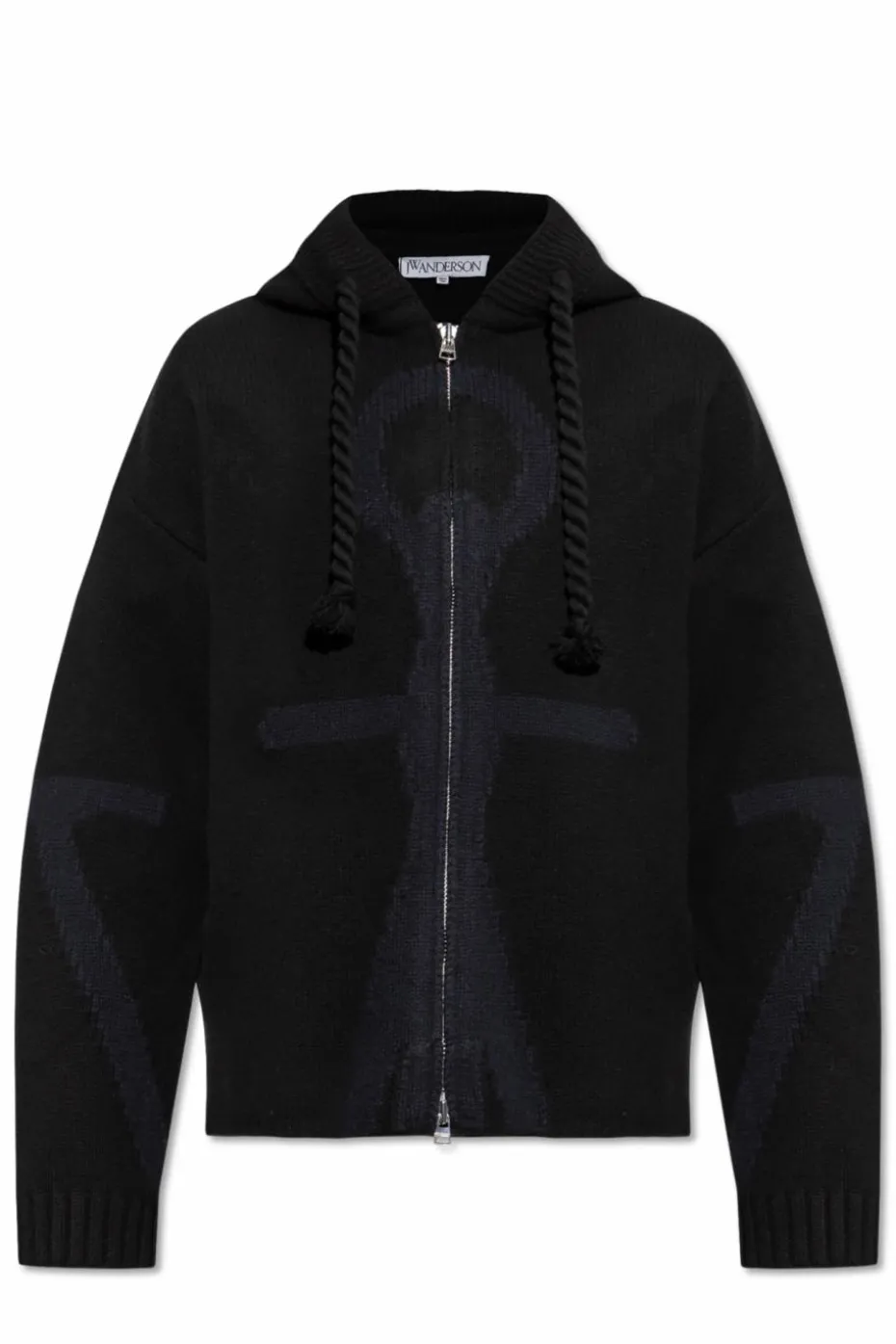 JW Anderson NAVY BLUE Wool cardigan