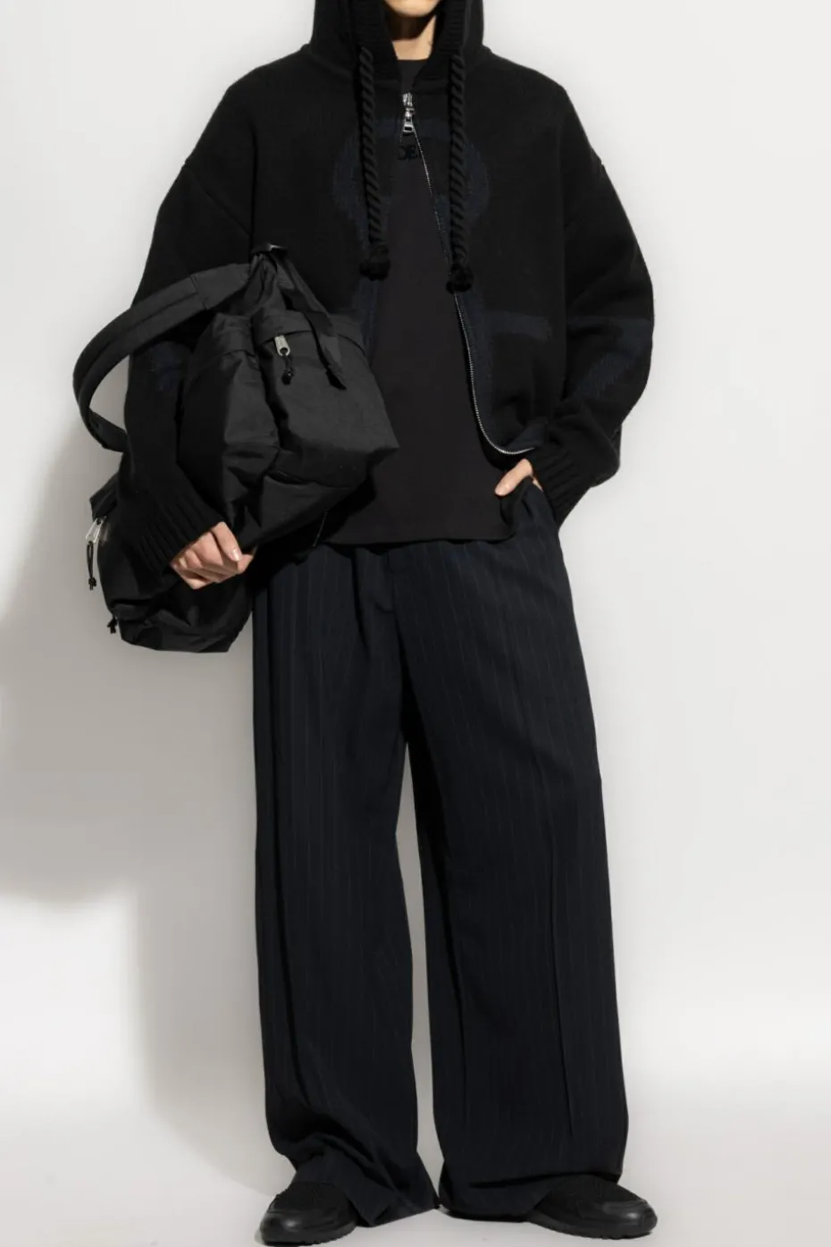 JW Anderson NAVY BLUE Wool cardigan