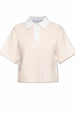 JW Anderson PINK Polo with cashmere finish